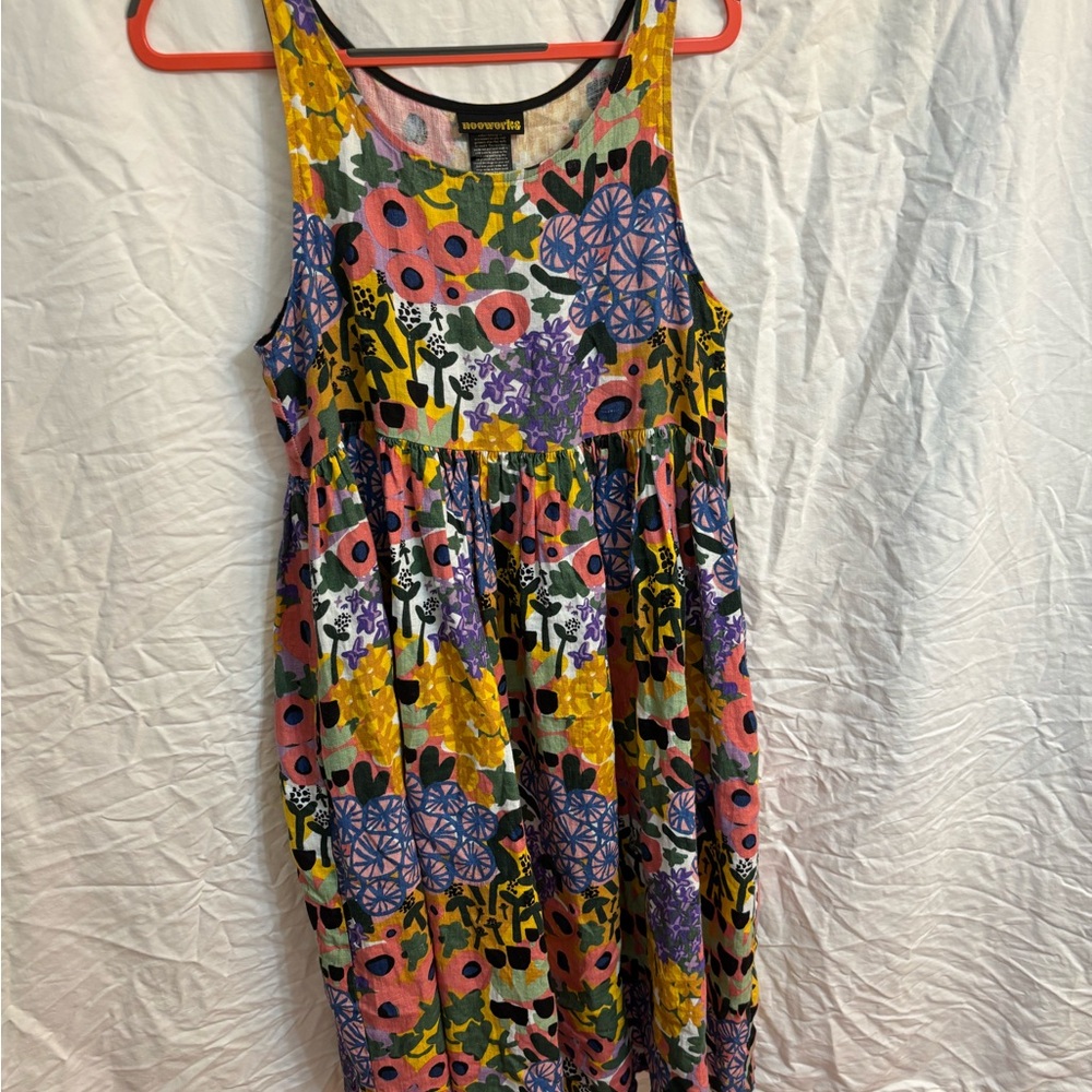 Nooworks Multicolor Floral Linen Dress